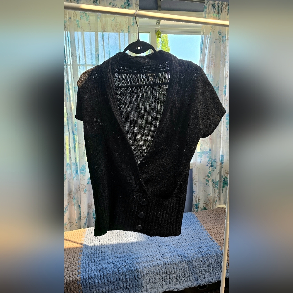 UK2LA Black Women's Cardigan Sweater